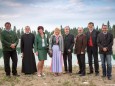 vlnr. Gerhard Lammer, P. Karl Schauer, Eva-Maria Lipp, Elisabeth Grossmann, Josef Kuss, Manfred Seebacher, Bernhard Schwischei, Johann Kleinhofer - 85 Jahre Seilbahn Bürgeralpe Mariazell