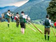 Mariazeller Alphornquartett Konzert beim Erzherzog Johann Denkmal am 28. Juli 2015