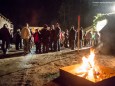 Vorm Eingang in den Stollen - Barbara im Berg - Barbarafeier im Wetterinstollen - Advent 2014