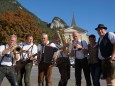 Hannes Reiter (rechts) mit Musikanten beim Bauernmarkt in Gußwerk 2012