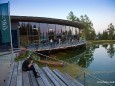 Ganz einsam und alleine auf der Freilufttribüne - diesmal fand die Bergwelle in der Arche des Waldes statt.