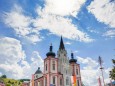 Mariazell Hauptplatz Blumenschmuck 16. Juli 2014