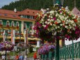 Blumenschmuck in Mariazell am Hauptplatz - 15. August 2012