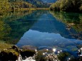 Der Brunnsee mit Blick Richtung Brunnmauer und Hochschwabmassiv