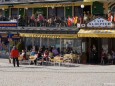 Terrasse und Kaffee Kloepfer am Hauptplatz in Mariazell - 17.3.2012