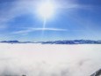 Blick ins Nebelmeer von der Terzerhaus Terrasse - Skitag auf der Gemeindealpe in Mitterbach am 25.1.2017