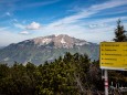 Abzweigung zu anderen Wanderrouten - Gemeindealpe Panoramarundwanderweg am Gipfel