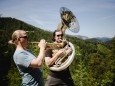 Morgenbläser Duo - Tobias Ennemoser & Lorenz Raab. St. Aegyd am Neuwalde ©Mostviertel Tourismus/Fred Lindmoser