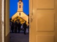 Blick vom Ausstellungsgebäude "Alte Schule" zur evang. Kirche - Glaubensreich Eröffnung in Mitterbach im Zuge der NÖ-Landesausstellung