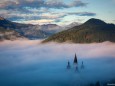 Mariazeller Basilika im Nebel am 12. Oktober 2012