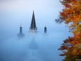 Mariazeller Basilika im Nebel am 12. Oktober 2012