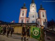 Fackelzug zur Basilika - Hubertusfeier in der Basilika Mariazell 2013