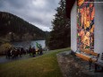 Hubertusfeier mit Festmesse in der Bruder Klaus Kirche am Hubertussee in der Walstern.