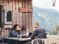 Dürriegelalm - Das Halterpärchen beim Mittagsessen