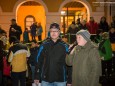 Moderator Roland Widmayer und Bürgermeisterin Petra Zeh - Perchtenlauf der Kogl-Teufeln in Annaberg 2015