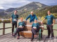 Organisationsteam vlnr: Helmut Schweiger, Ulrike Schweiger, Werner Girrer, Karin Saria-Girrer, Marco Schaffer - krebsforschungslauf-mariazell-erlaufsee-2020-7120