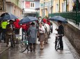 Maibaumaufstellen in Mariazell 2011 - Stärkung vor dem Start bei den 3 Hasen