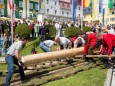 Maibaumaufstellen in Mariazell 2014 mit der Stadtkapelle Mariazell, Bergrettung & Feuerwehr