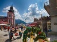 Maibaumaufstellen in Mariazell 2014 mit der Stadtkapelle Mariazell, Bergrettung & Feuerwehr