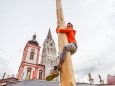 Traditionelles Maibaumaufstellen in Mariazell am 1. Mai 2015