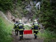 Marienwasserfall - Marienstatue Befestigung durch die FF Mariazell am 30. Juni 2014