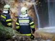 Marienwasserfall - Marienstatue Befestigung durch die FF Mariazell am 30. Juni 2014