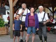 Mitterbach startete in den Sommer-Glücksengerl Manuel Büchinger, Moderator Reini Weber, Gewinnerin Petra Leodolter, Losverkäufer Franz Scheidinger