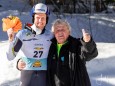 Michael Scheikl und Präsident des StRV Gerhard Kleinhofer - Naturbahnrodel Weltcup in Mariazell 18.-20. Februar 2022 ©Fred Lindmoser