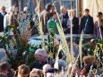 Palmsonntag 2009 Einzug in die Basilika Mariazell mit Palmzweigen aus Spanien und Palmbuschen