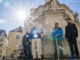 Dr. Ferenc Reisner, Ivanics Ferenc, a Fertô-táj Világörökség Egyesület elnöke, Johann Kleinhofer, Andras Vissi -Pilgerwanderung Mariazell - Ungarn in Sopron