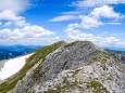 Der Grat zum Ringkamp Gipfelkreuz (ganz hinten) - Ringkamp über Seeleiten und Aflenzer Staritzen