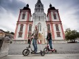 Pressefotos vor der Mariazeller Basilika