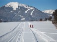 Gemeindealpe mit Loipe und Pferderennbahn im Vordergrund