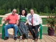 Steirerbankerl am Erlaufsee - v.l. Manfred Seebacher, Liane Schrittwieser, Josef Kuss