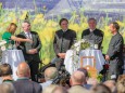 Sigrid Maurer,  Bgm. Michael Häupl, LH Franz Voves, LH Stellv. Hermann Schützenhöfer, Steiermark Tourismus - GF Erich Neuhold - Steiermark Frühling 2015 in Wien am Rathausplatz