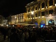 Die Promenade in Linz am Abend - Menschenmassen