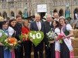 Steirerfest in Wien 2012 - LH Franz Voves, LH Stellv. Hermann Schützenhöfer & Landtagspräsident Harry Kopietz mit Blumenhoheiten