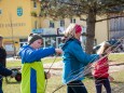 Weidenbau Workshop in Mitterbach für die VolksschülerInnen mit Johanna Digruber, Siegfried Grössbacher und Landschaftsplaner Alois Graf