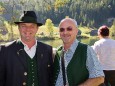 Weisenblasen am Hubertussee in der Walstern - Bgm. Michael Wallmann und Bgm. Manfred Seebacher