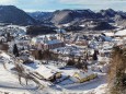 Blick auf Mariazell vom zukünfitgen Montestyria Chalethotel am 25. Jänner 2021