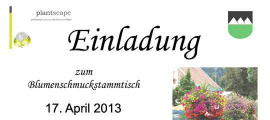 Blumenschmuckstammtisch-Einladung