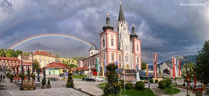 Mariazeller-Basilika-Regenbogen-(c)-Mariazellerland-Blog