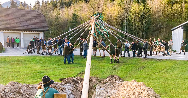 Maibaumaufstellen-Franzbauer