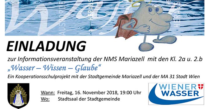 Termintipp: Wasser - Wissen - Glaube - Veranstaltung der NMS Mariazell