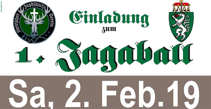 Einladung zum 1. Jagaball - 2. Feb. 2019
