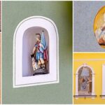 Heiligenbilder auf den Fassaden der Mariazeller Häuser