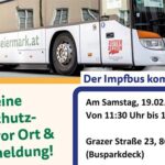 Impfbus in Mariazell - Grazerstr. 23, Busparkdeck
