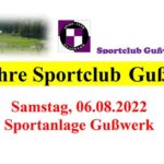 Termintipp: 75 Jahre Sportclub Gußwerk