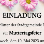 Einladung zur Muttertagsfeier für Mütter der Stadtgemeinde Mariazell