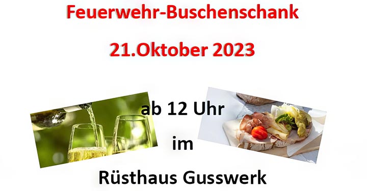 Feuerwehr-Buschenschank im Rüsthaus Gußwerk 21. Oktober 2023